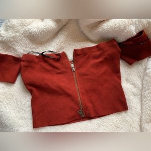 Zip Up Crop Top